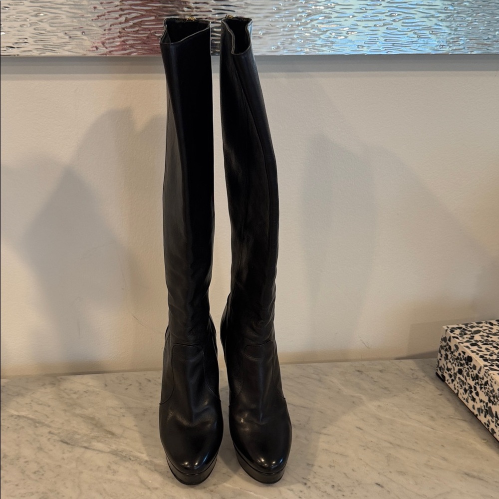 Jimmy Choo Sleek Black Heeled Boots